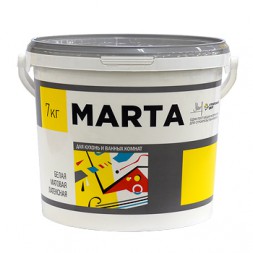 Краска Марта интерьерная моющаяся белая акриловая, 2,7л