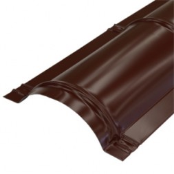 Планка конька круглого R110х2000 (ПЭ-8017-ОН) шоколад