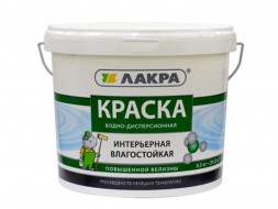 Краска ЛАКРА интерьерная инт. акрил. (повыш. бел.), 6,5кг